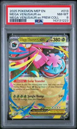 2025 POKEMON MEP EN-ME BLACK STAR PROMO #013 MEGA VENUSAUR EX PSA 8 - Image 1