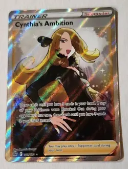 Cynthia's Ambition (Full Art) 169/172 Swsh09: Brilliant Stars Holo Pokemon Card - Image 1