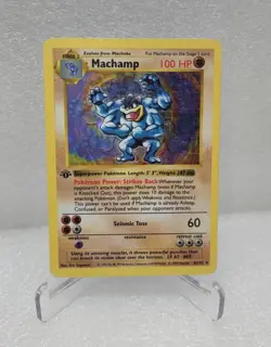 1999 Machamp 1st Edition Base Set Shadowless 8/102 Holo Rare Pokemon Card 🔥 - Image 1