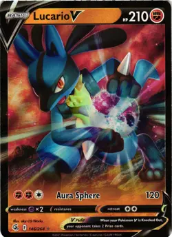 Pokemon TCG Lucario V Fusion Strike 146/264 Holo Ultra Rare NM - Image 1