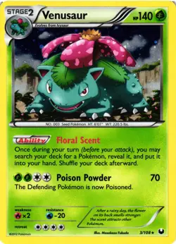 Pokemon TCG Venusaur 3/108 Dark Explorers Cosmos Holo Rare LP - Image 1