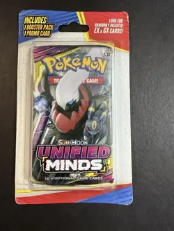 Pokemon Sun & Moon Unified Minds Booster Pack + 1 Promo Card Sealed - Image 1