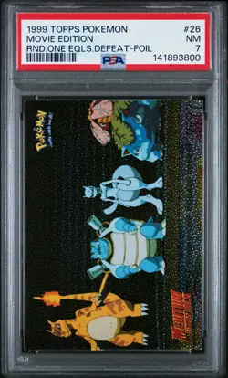 1999 TOPPS POKEMON THE MOVIE EDITION #26 MOVIE EDITION PSA 7 - Image 1