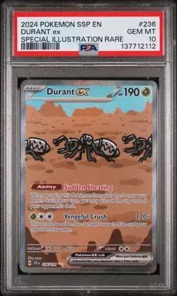 2024 POKEMON SSP EN-SURGING SPARKS SPECIAL ILLUSTRATION RARE DURANT EX PSA 10 - Image 1