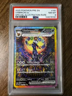 PSA 8 NM/Mint Pokemon Umbreon Ex #161 Ultra Rare- Prismatic Evolutions-2025 - Image 1
