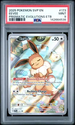 2025 POKEMON SVP EN-SV BLACK STAR PROMO #173 EEVEE PSA 9 - Image 1