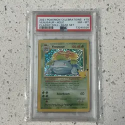 2021 Pokemon Celebrations Venusaur Holo Psa 8 Classic Collection Baseset 15/102 - Image 1