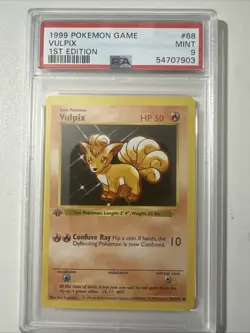 Pokemon PSA 9 1st Edition Vulpix 068/102 Base Set (Shadowless) - Image 1