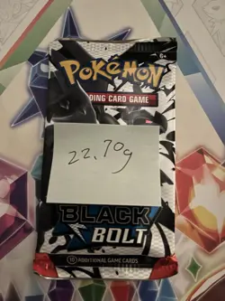 Heavy! 22.70g Pokemon TCG SV 10.5 Black Bolt Booster Pack Sealed! - Image 2