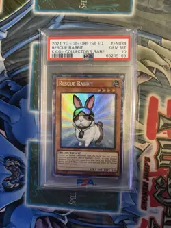 Yugioh! Rescue Rabbit KICO-EN034 Collector's Rare 1st Edition PSA 10 GEM MINT - Image 1