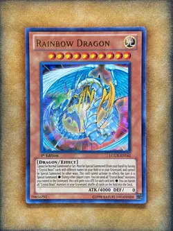 Yugioh Rainbow Dragon LCGX-EN162 Ultra Rare 1st Ed LP - Image 1
