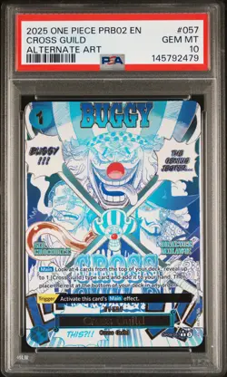 2025 ONE PIECE PRB02-PREMIUM BOOSTER ALTERNATE ART #057 CROSS GUILD PSA 10 - Image 1