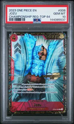 2023 ONE PIECE PROMOS CHAMPIONSHIP REGIONAL-TOP 64 #008 JOZU PSA 10 - Image 1