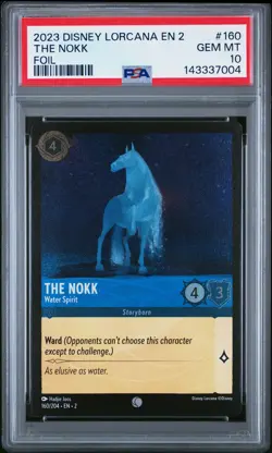 2023 DISNEY LORCANA EN 2-RISE OF THE FLOODBORN THE NOKK WATER SPIRIT PSA 10 - Image 1