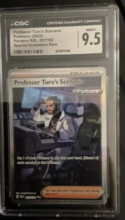 CGC 9.5 Professor Turo's Scenario 257 Paradox Rift Secret Art Rare Pokemon Card - Image 1