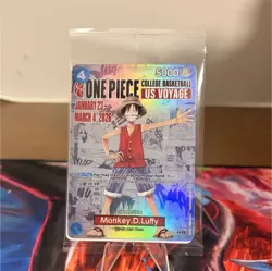 Bandai One Piece CCG Monkey D. Luffy US Voyage Promo Foil Full Art Card P-055 - Image 1