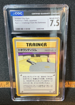 1999 Japanese Viridian City Gym 2 Gym Challenge Pokemon Card CGC 7.5 - Image 1