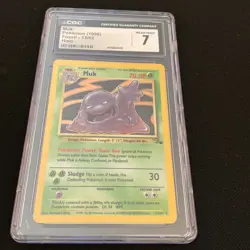 CGC 7 Muk 1999 Fossil 13/62 Holo Pokemon Card Graded - Image 1