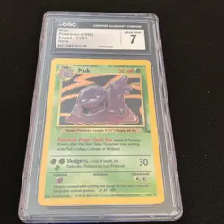 CGC 7 Muk 1999 Fossil 13/62 Holo Pokemon Card Graded - Image 2