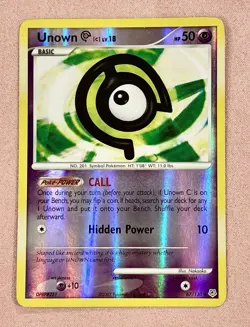 Unown C | Diamond And Pearl | 67/130 |Reverse Holo | 2007 | Pokemon Card | LP - Image 1