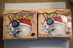 2x 1999 Fossil 1st Edition & Unlimited EMPTY Booster Box - NO CARDS - Image 1