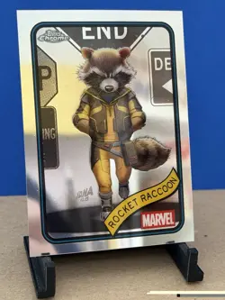 Rocket Raccoon - 120 Base Card - 2025 Topps Chrome - Marvel - Image 1