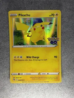 Pokemon Pikachu 028/078 Pokemon GO Holo Rare Promo Card 2022 Narumi Sato EN - Image 1