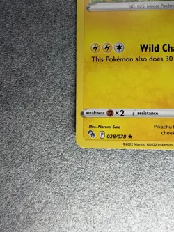 Pokemon Pikachu 028/078 Pokemon GO Holo Rare Promo Card 2022 Narumi Sato EN - Image 4