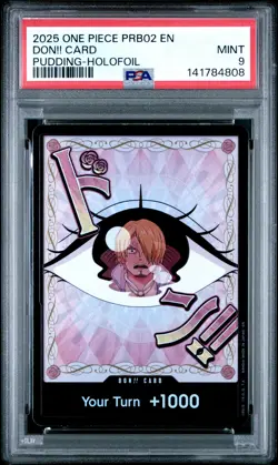 2025 ONE PIECE PRB02-PREMIUM BOOSTER CHARLOTTE PUDDING-FOIL DON!! CARD PSA 9 - Image 1