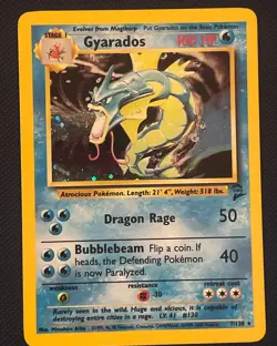 Pokemon Gyarados Base Set 2 Holo Light Play Vintage! WOTC Card - Image 1