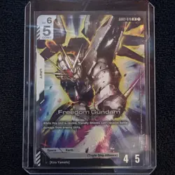 Freedom Gundam LR GD03-070 Gundam TCG Card Foil Steel Requiem English - Image 3