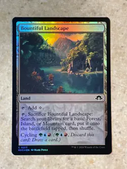 MTG NM Bountiful Landscape Foil [Modern Horizons 3] - Image 1