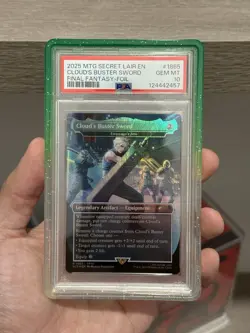 2025 MTG SECRET LAIR DROP #1865 CLOUD'S BUSTER SWORD PSA 10 - Image 1