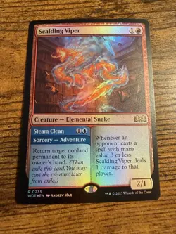MTG Magic The Gathering FOIL Scalding Viper - Image 1