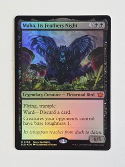 Maha, Its Feathers Night Bloomburrow Foil MTG - Image 1