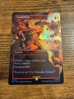 MTG Magic The Gathering BORDERLESS FOIL Vandalblast - Image 1