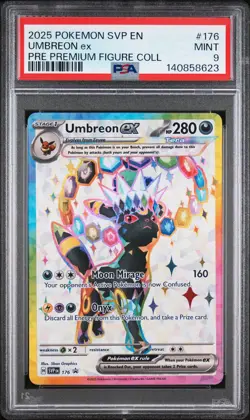 2025 POKEMON SVP PROMO PRE PREMIUM FIGURE COLLECTION #176 UMBREON EX PSA 9 - Image 1