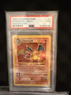 1999 Pokemon Stunning CHARIZARD Holo - SHADOWLESS PSA 7 RARE - Image 1