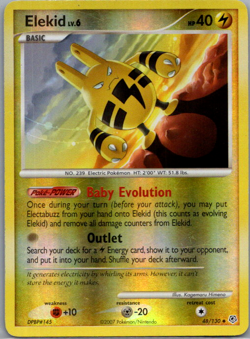 2007 Pokemon Diamond & Pearl Elekid Reverse Holo #48/130 - Image 1
