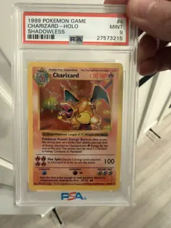 1999 Pokemon Shadowless Charizard PSA 9 Mint Holo #4 Base Set - Image 5
