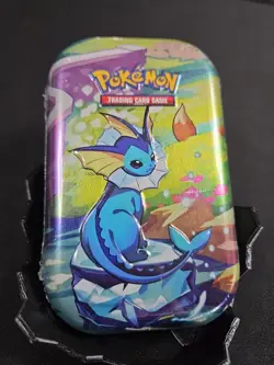 Prismatic Evolutions Mini Tin - Vaporeon Art - Sealed Brand NEW - Pokemon TCG - Image 1