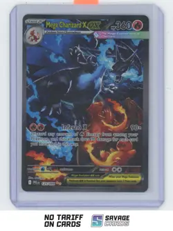 2025 Pokemon Phantasmal Flames Special Illustration Rare Mega Charizard X ex - Image 1