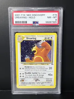 POKEMON NEO DISCOVERY URSARING HOLO PSA 8 VERY NICE!!! - Image 1
