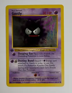 1999 WOTC POKEMON BASE SET SHADOWLESS 1ST EDITION GASTLY 50/102 COMMON NM B - Image 3