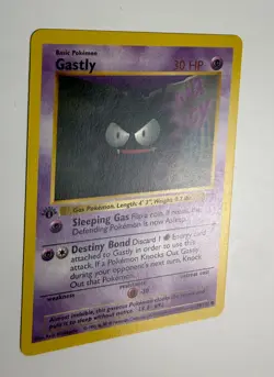 1999 WOTC POKEMON BASE SET SHADOWLESS 1ST EDITION GASTLY 50/102 COMMON NM B - Image 5