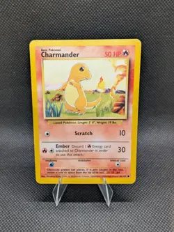Charmander Base Set 46/102 Regular 1999-2000 WOTC Pokemon - Image 1