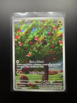 Applin 185/167 Full Art Illustration Rare - Pokemon TWM SV06 - NM/M - Image 1