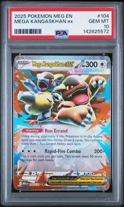 2025 POKEMON MEG EN-MEGA EVOLUTION #104 MEGA KANGASKHAN EX PSA 10 - Image 1