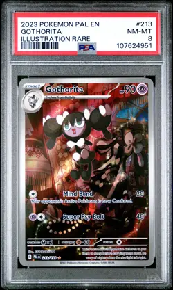 2023 POKEMON PAL EN-PALDEA EVOLVED ILLUSTRATION RARE #213 GOTHORITA PSA 8 - Image 1