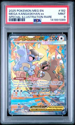 2025 POKEMON MEGA EVOLUTION SPECIAL ILLUSTRATION RARE MEGA KANGASKHAN EX PSA 9 - Image 1